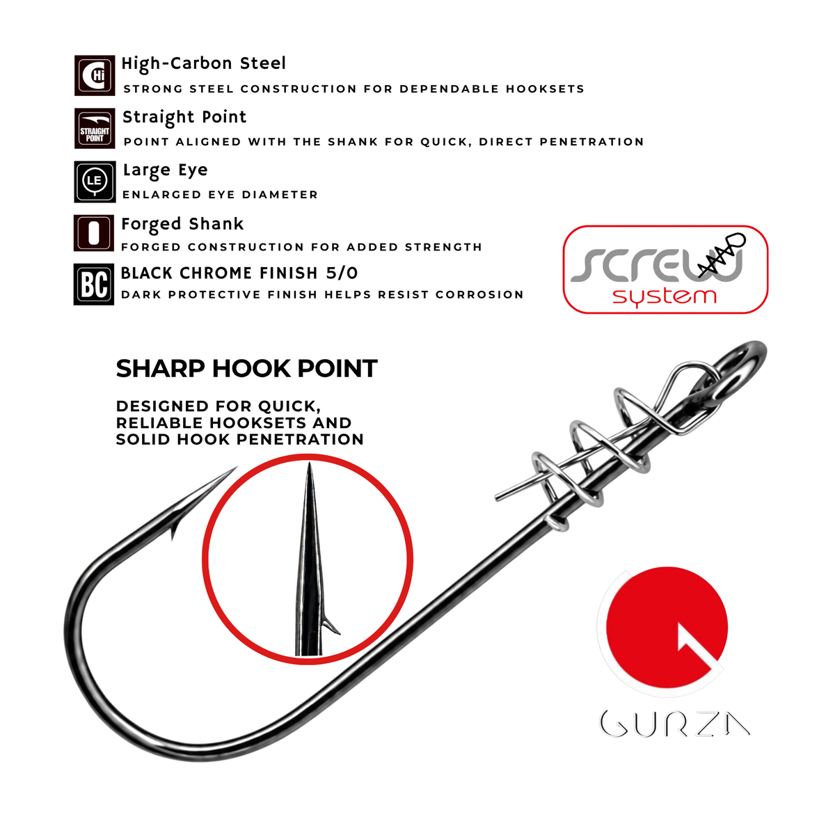 Helix Hook MH-10 BN Single Hooks with Spring Keeper (5–7 ct)