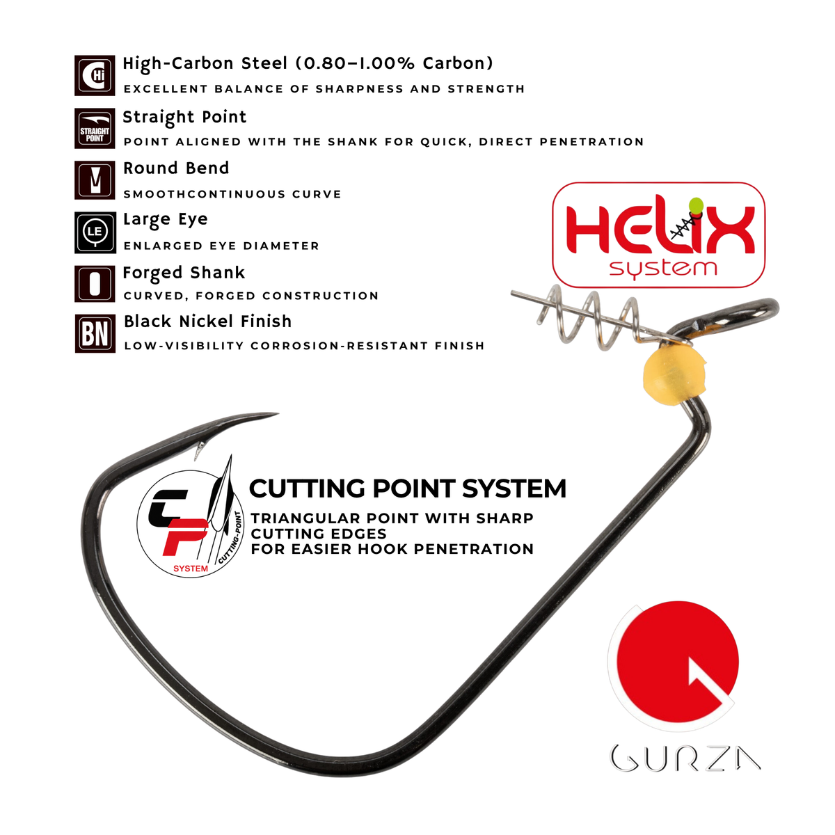 Magna 777 LE CP LEHS Offset Hooks with Helix Keeper (2 ct)