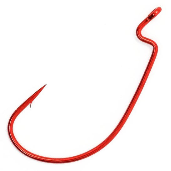 Vanfook WORM55R red wide gap offset fishing hook