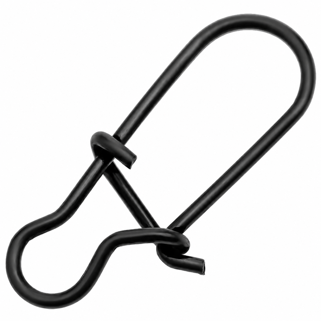 Intech Quick Lock Snap Matt Black fishing snap on a white background