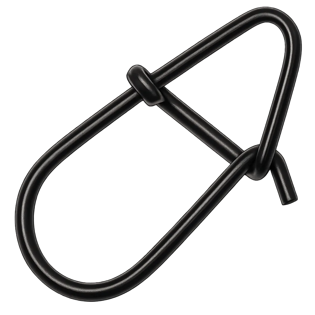 Intech Tournament Drop Snap Matt Black fishing snap on a white background
