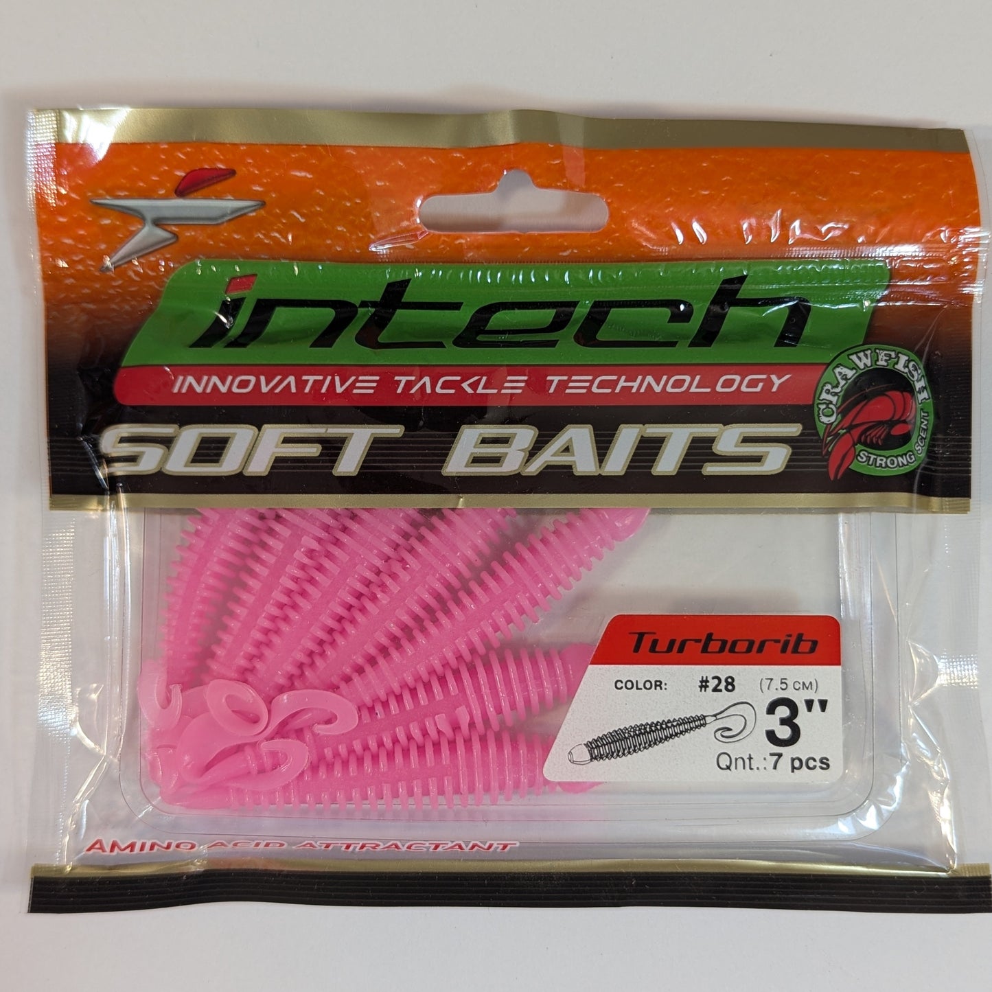 Intech Turborib 3" Ribbed Twister Grub (7 ct)