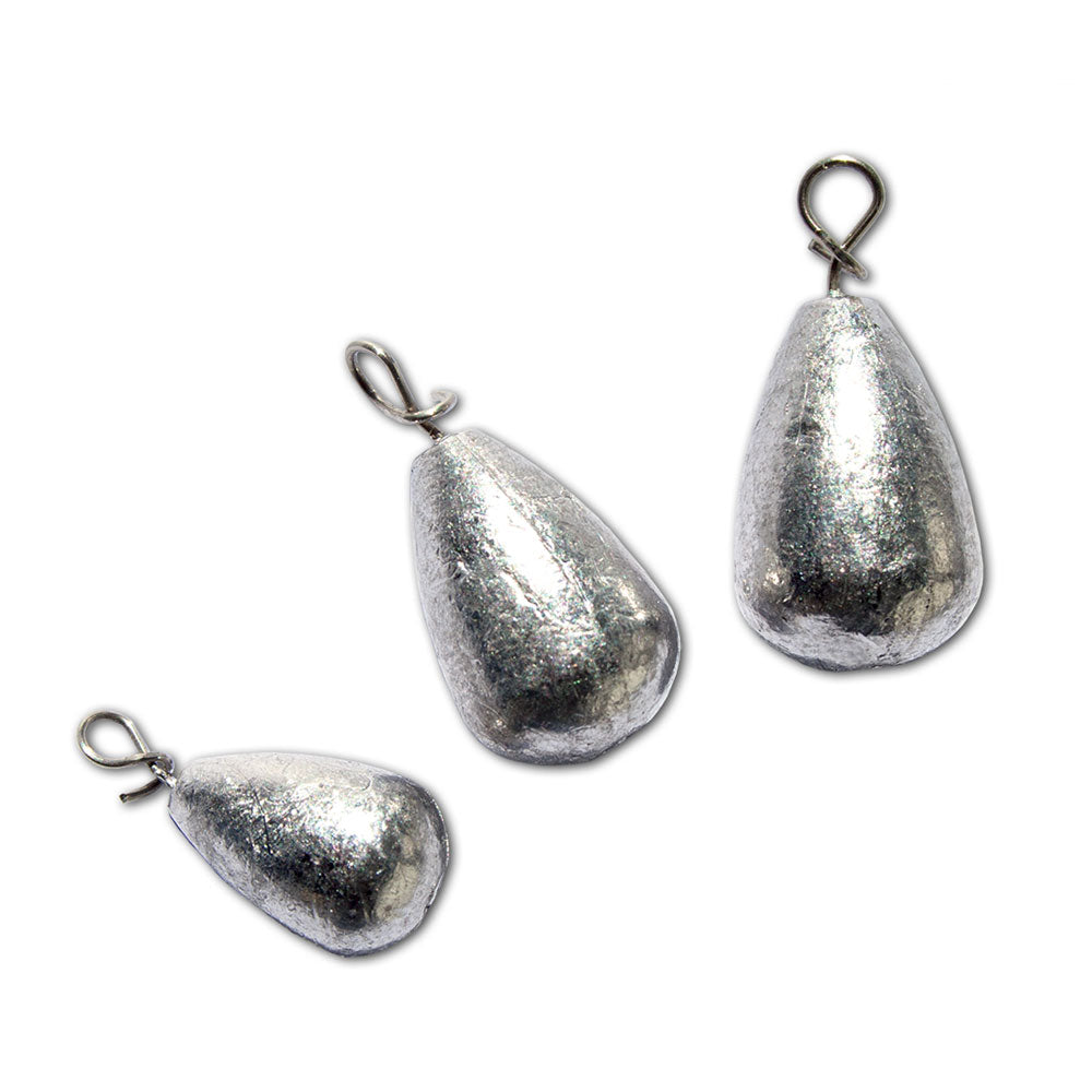 Three unpainted Fastach Jika Free Rig weights with quick-change connectors for soft bait rigs on a white background.