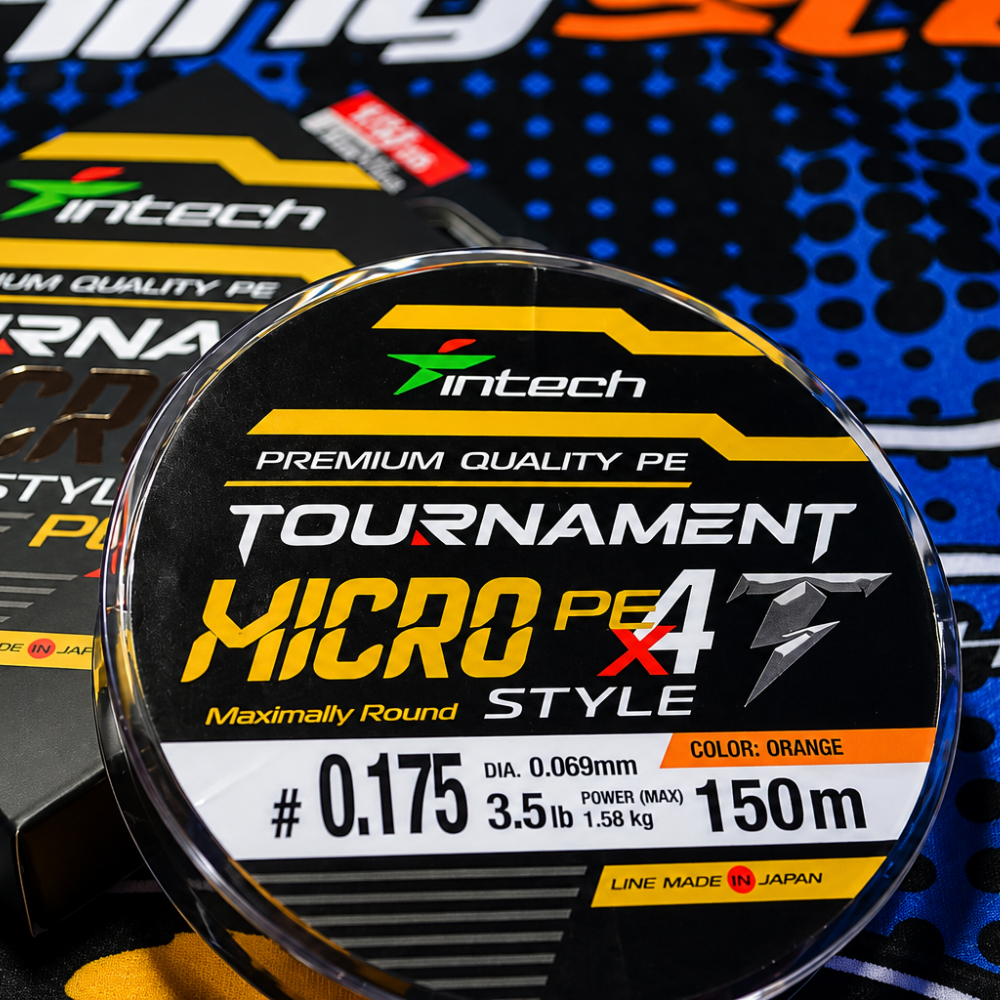 Intech Tournament Micro Style PE X4 Orange Braided Line – 164 yd