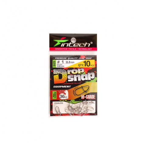 Intech Drop Snap Nickel Fishing Snaps