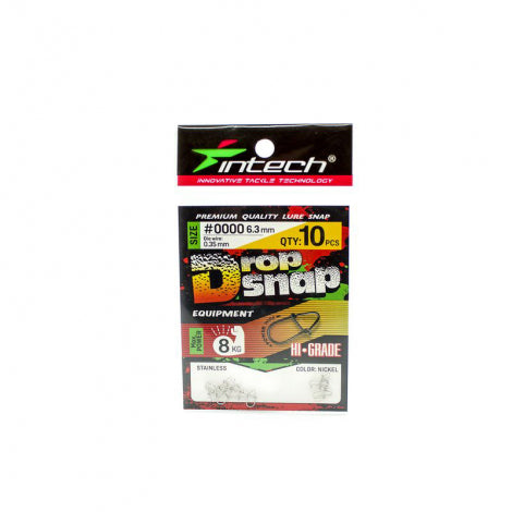 Intech Drop Snap Nickel Fishing Snaps