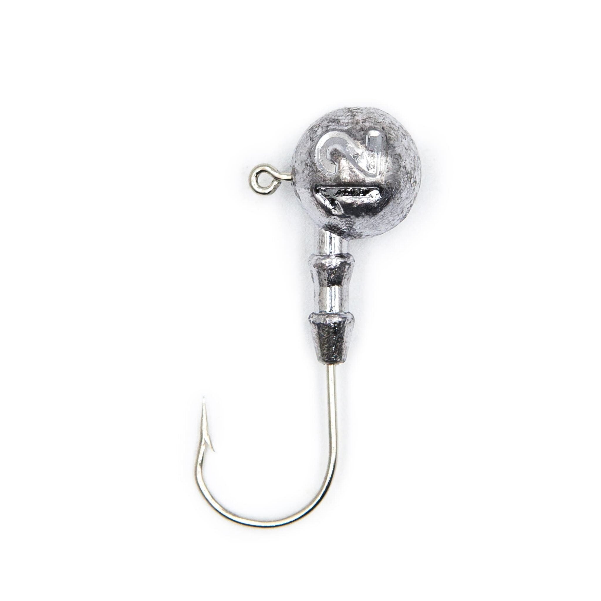 Single unpainted FishTrailCo Classic Jig Head #1/0 with Mustad hook.