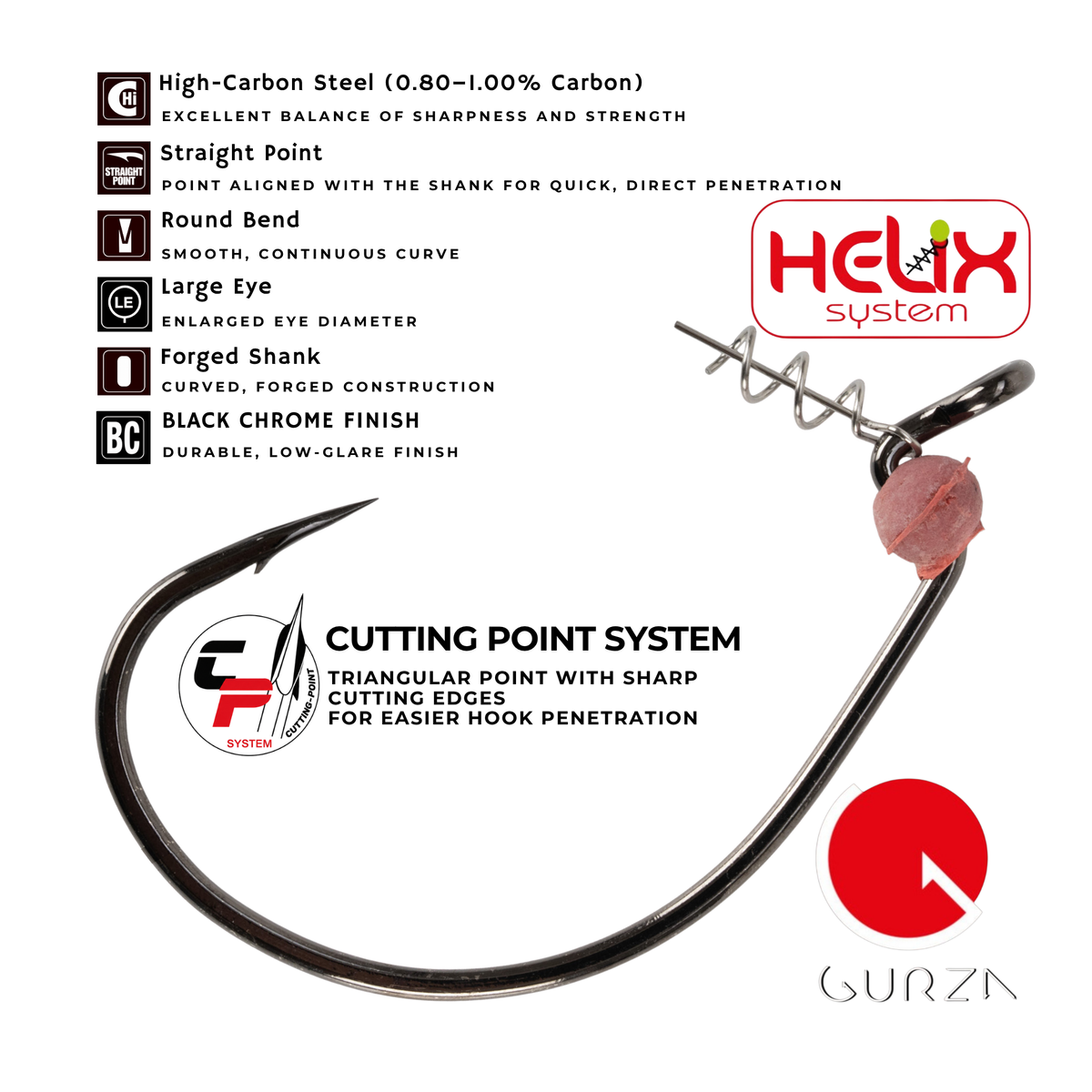 Magna B-93 LEHS Offset Hooks with Helix Keeper (2 ct)