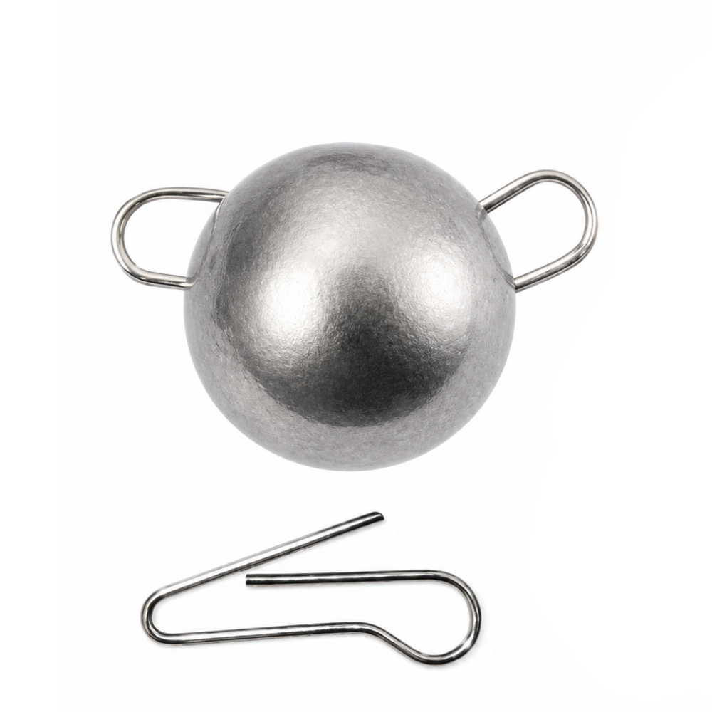 Intech Tungsten 74 Steel Gray quick-change weight with wire clip on a white background