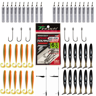 Drop Shot Finesse Kit — 2″–2.5″ Baits + Free Spear #6
