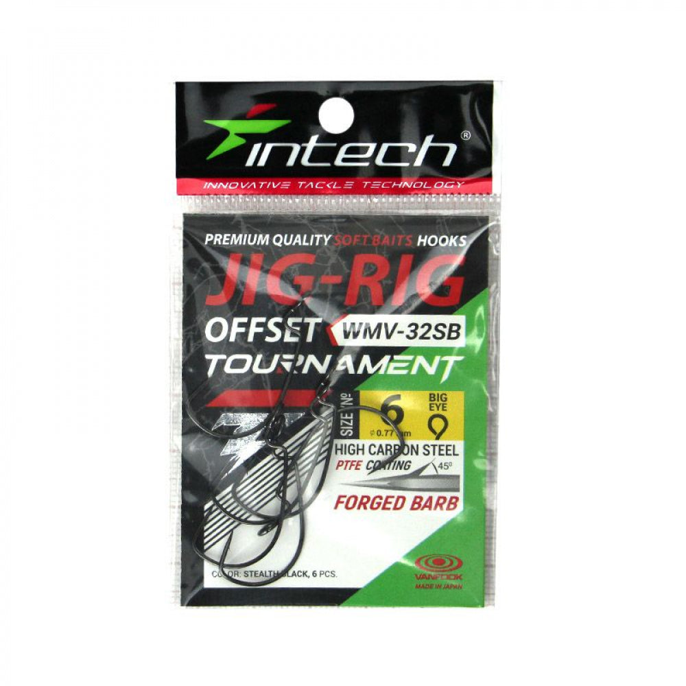 Intech Tournament JIG-RIG Offset WMV-32SB #06 (6-Pack) – Medium Offset Hook