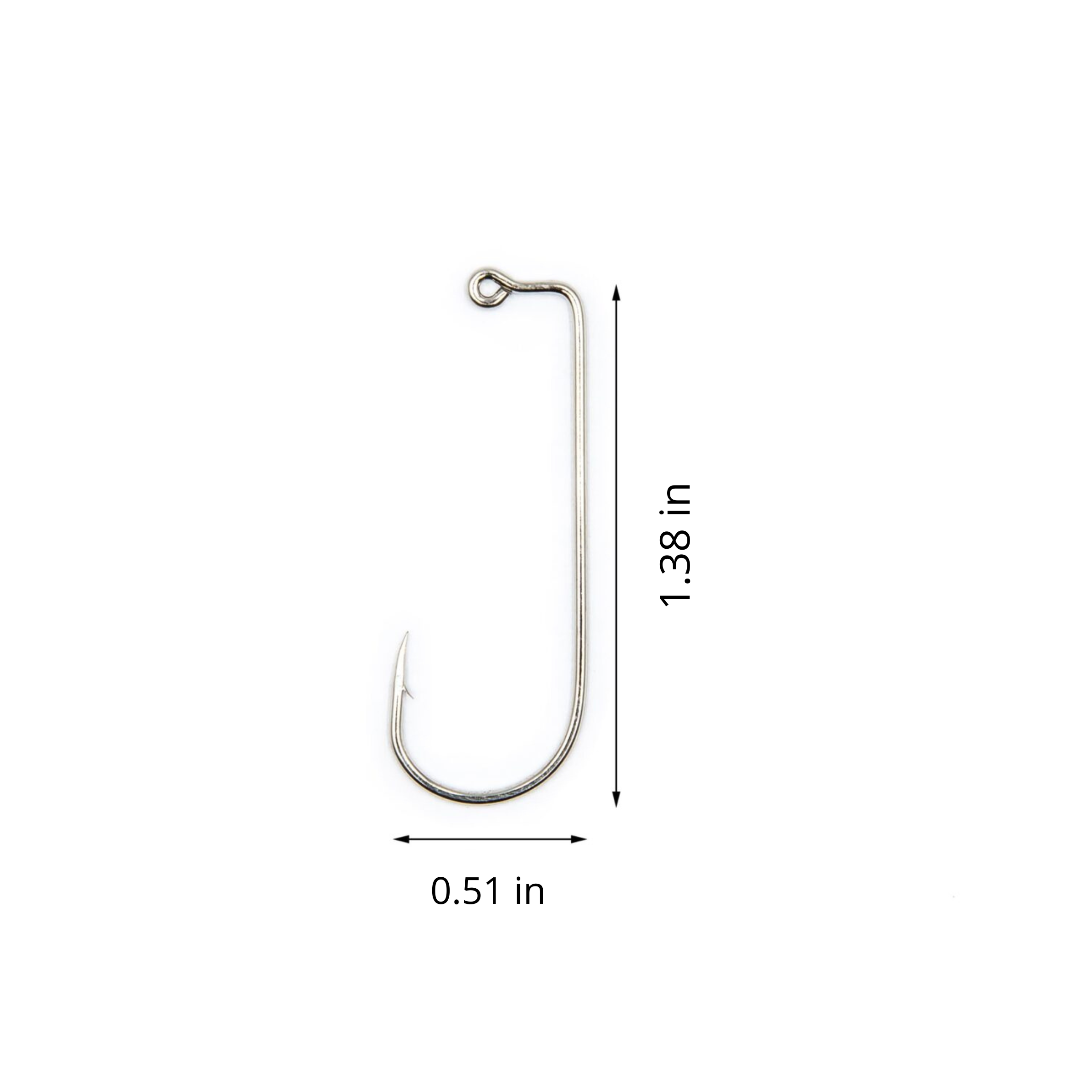 Gamakatsu 2/0 hook size diagram for Classic Jig Heads.