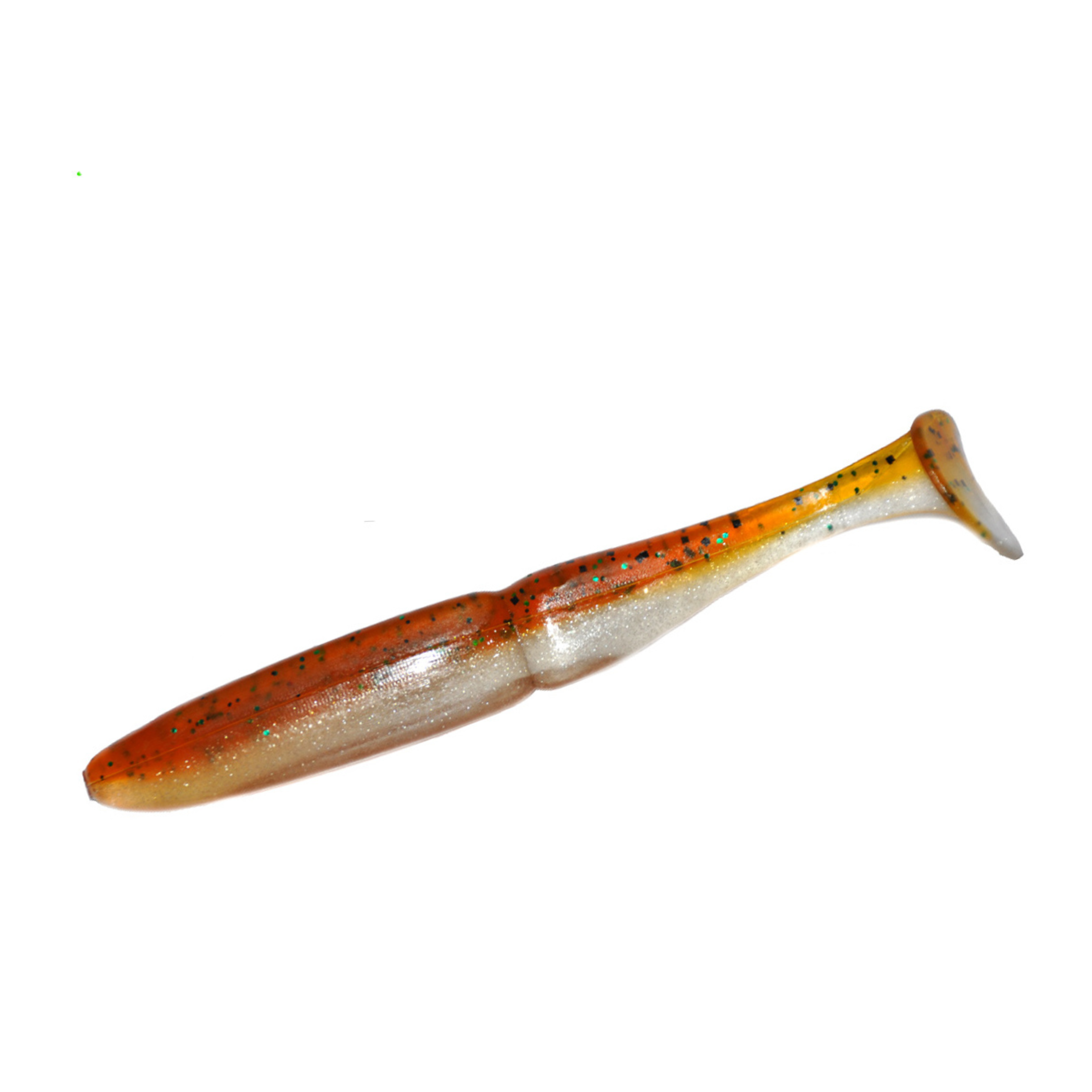 Slim Shad 4-inch Gold Shiner paddle tail swimbait soft plastic lure with a slim baitfish profile and subtle tail kick.