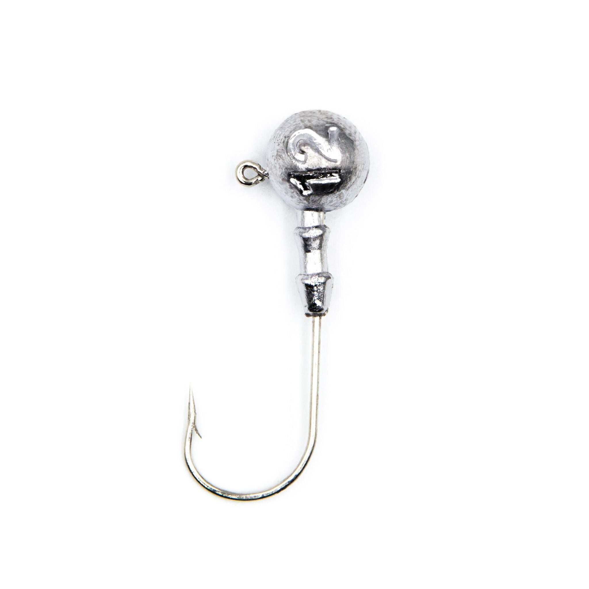 Single unpainted FishTrailCo Classic Jig Head #3/0 with Mustad hook.