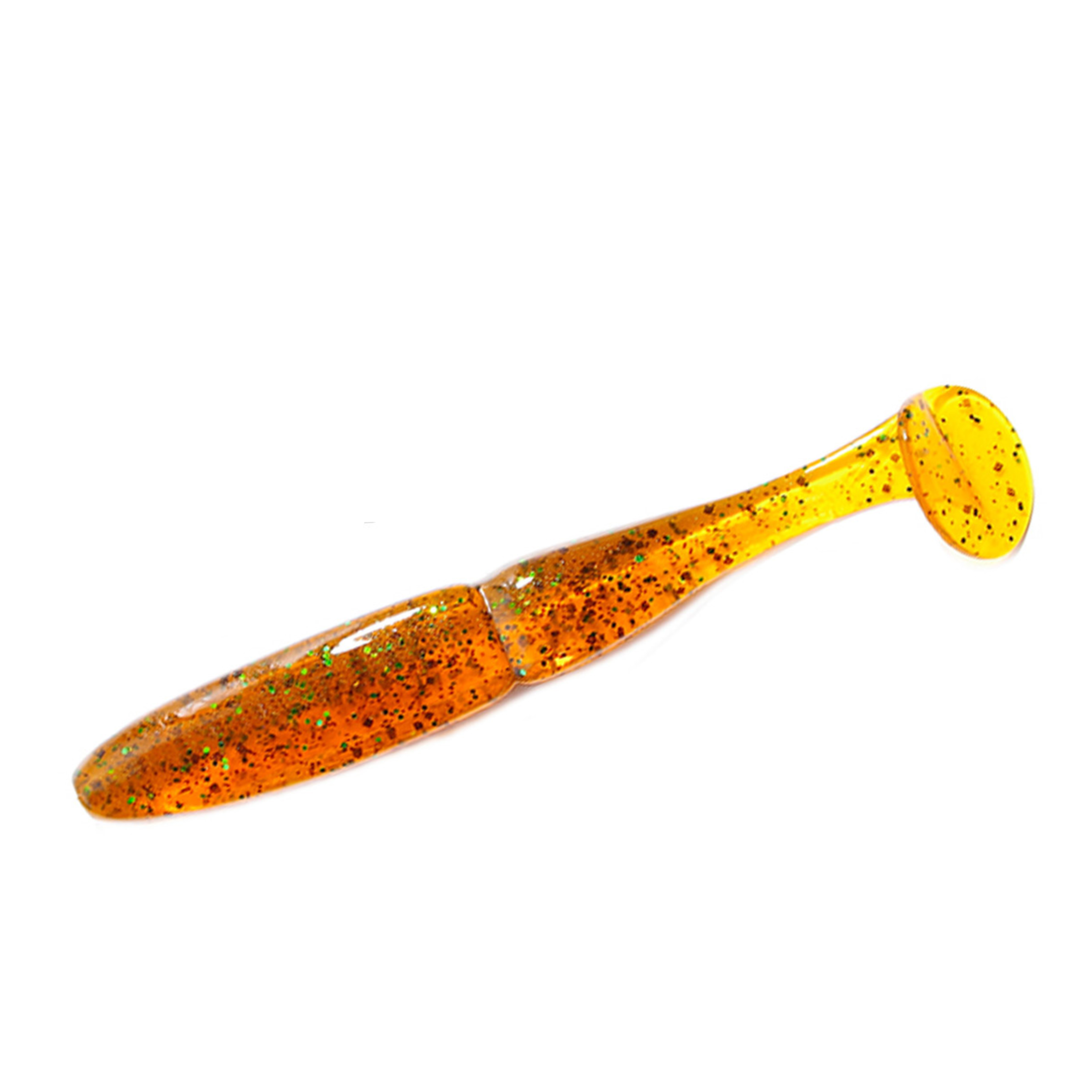 Slim Shad 4-inch Motor Oil paddle tail swimbait soft plastic lure with a slim baitfish profile and subtle tail kick.