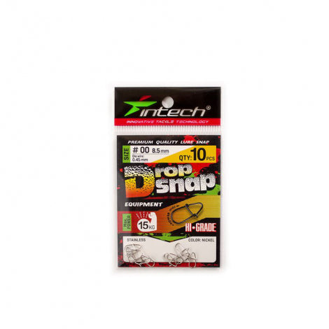 Intech Drop Snap Nickel Fishing Snaps