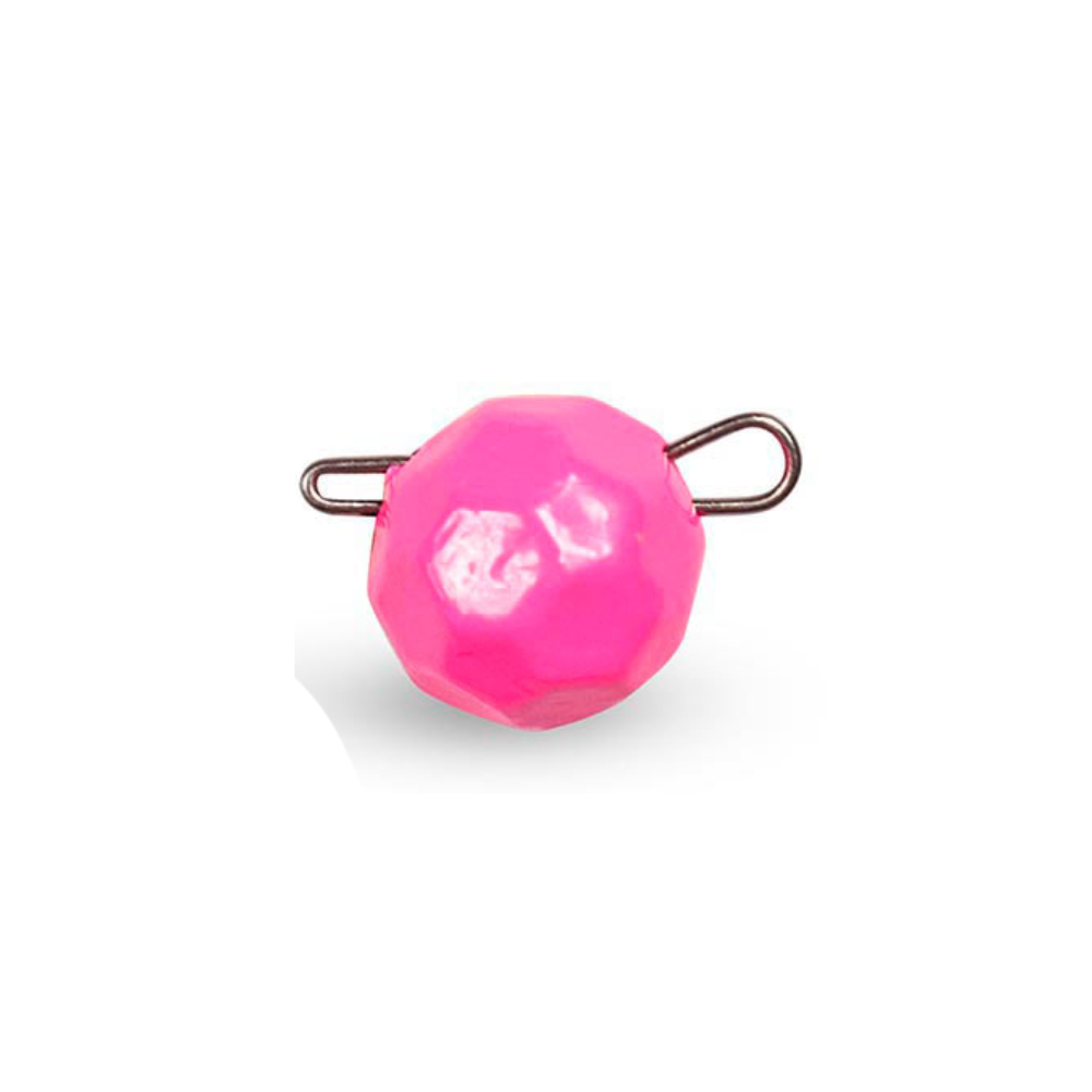 Fishball faceted clip pink weights with quick-change clips