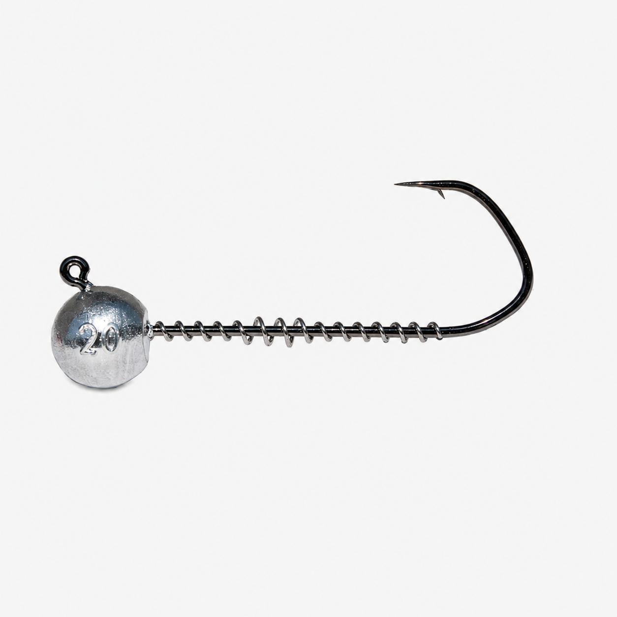 Single FishTrailCo Barbarian Angular Wide Gap Jig Head with 125-degree hook angle and spring keeper