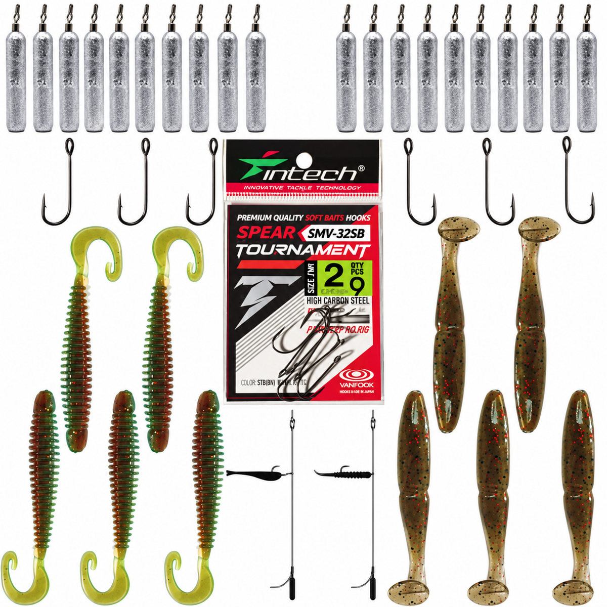 Drop Shot Finesse Kit — 4″ Baits + Free Spear #2
