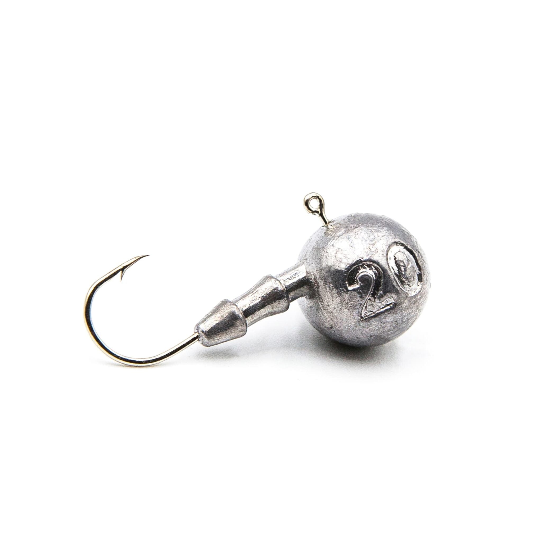 Unpainted Classic Jig Head #1 close-up with Gamakatsu hook