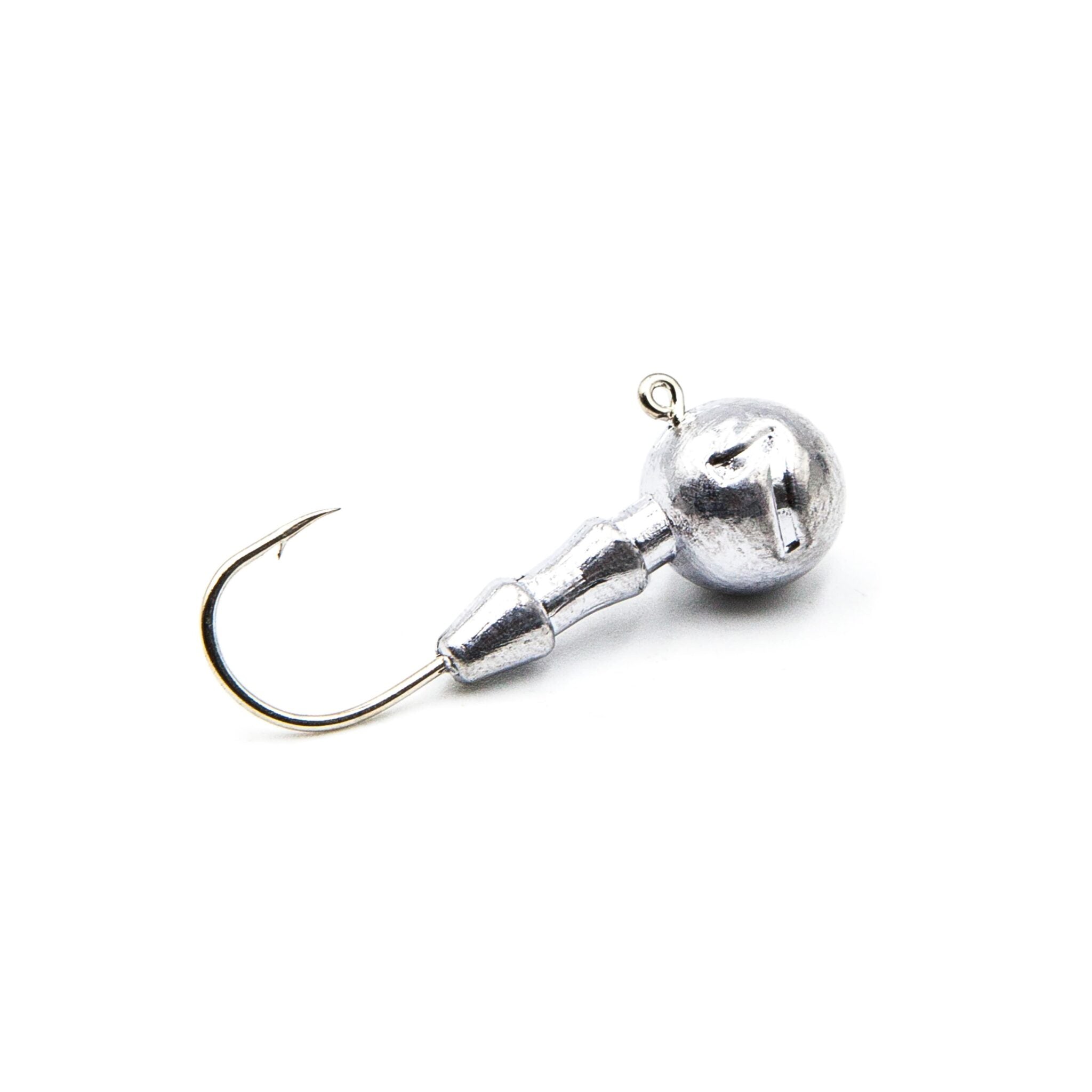 Unpainted Classic Jig Head #2 close-up with Gamakatsu hook