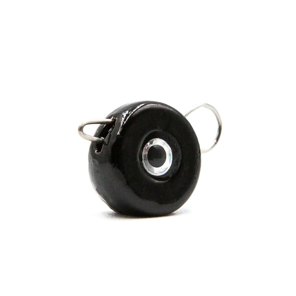 FishTrailCo Silvereyes Eccentric Clip Sinker Вlack – Painted 3D Eye Jig Weight (10-Pack)