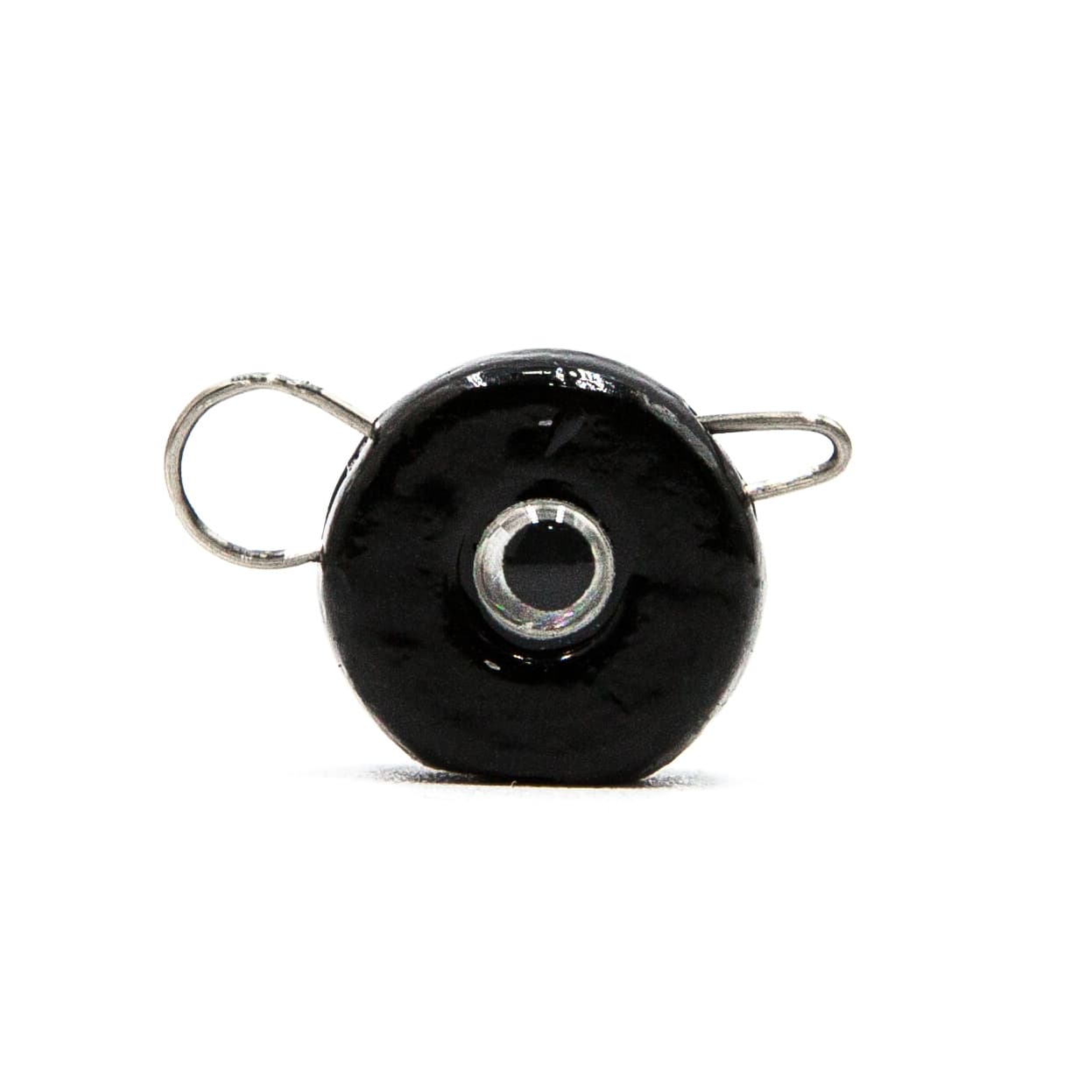 Black clip weights showing painted bodies and removable wire clips