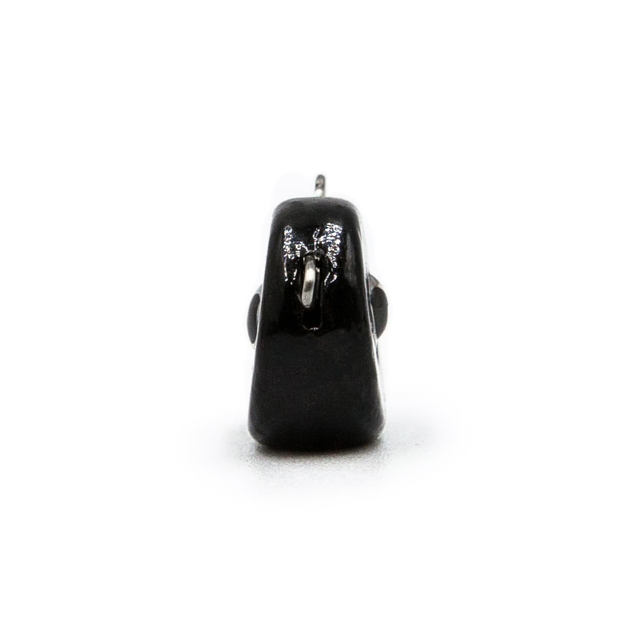 Black quick-change clip weights for soft plastic bottom rigs
