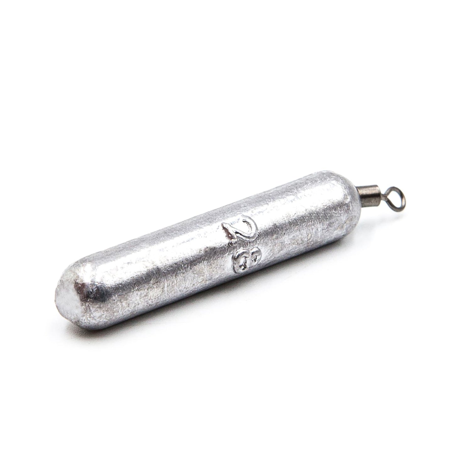 FishTrailCo Jig-Rig Cylinder Drop Shot Weights – Slim Swivel Sinkers (10-Pack)