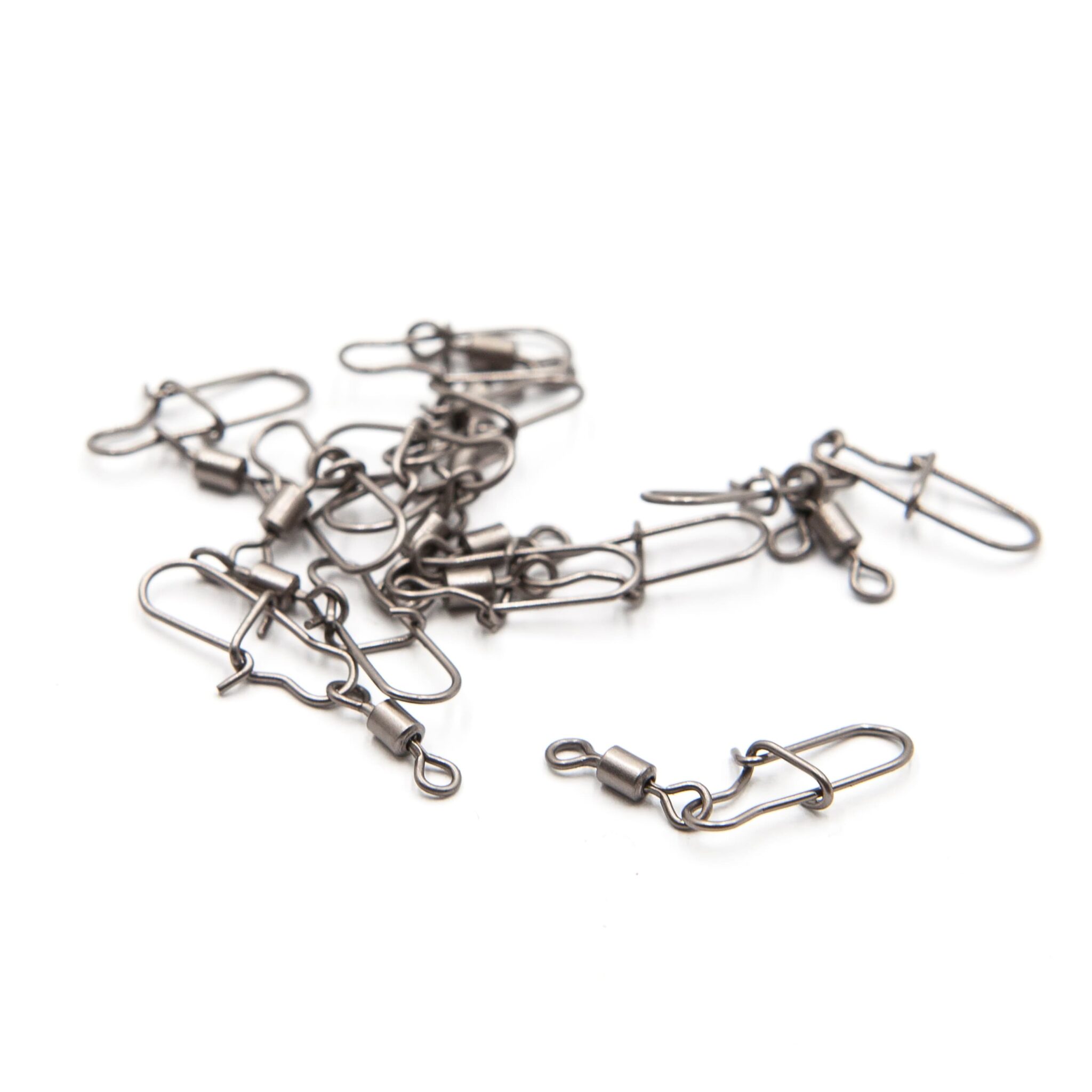 Barrel Swivels with Safety Snap Size #1 – Black Nickel