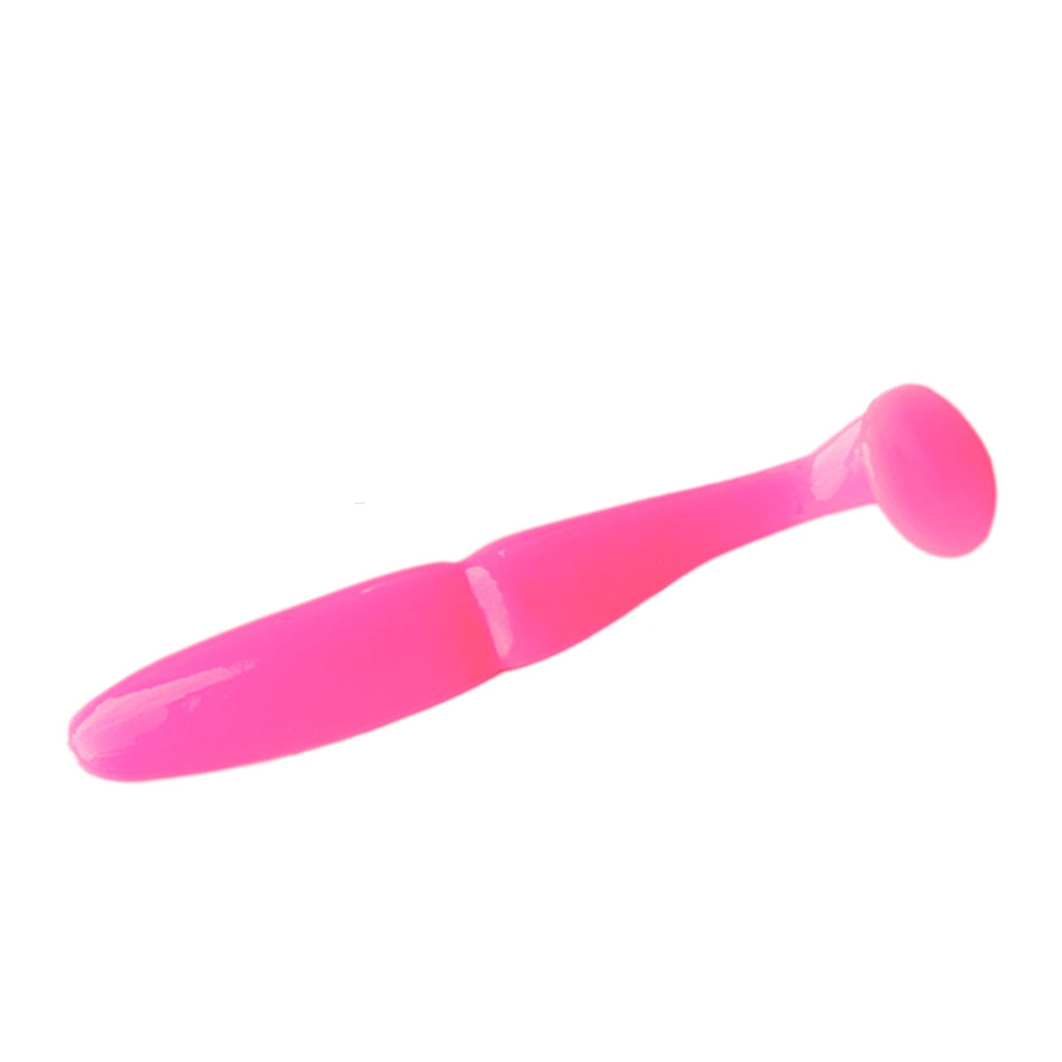 Slim Shad 3.3-inch Bubblegum Pink paddle tail swimbait soft plastic lure with a slim baitfish profile and subtle tail kick.