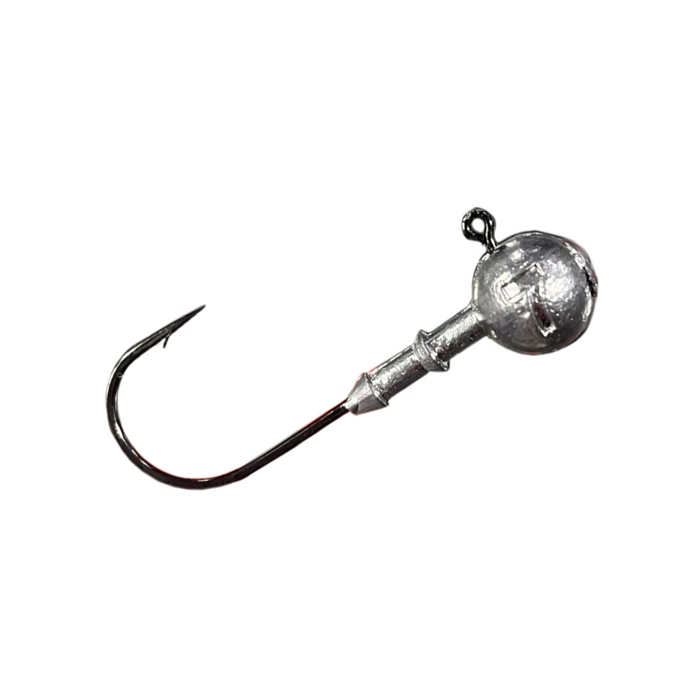 Intech Big Game Puncher round jig head with wide-gap hook and double-collar keeper
