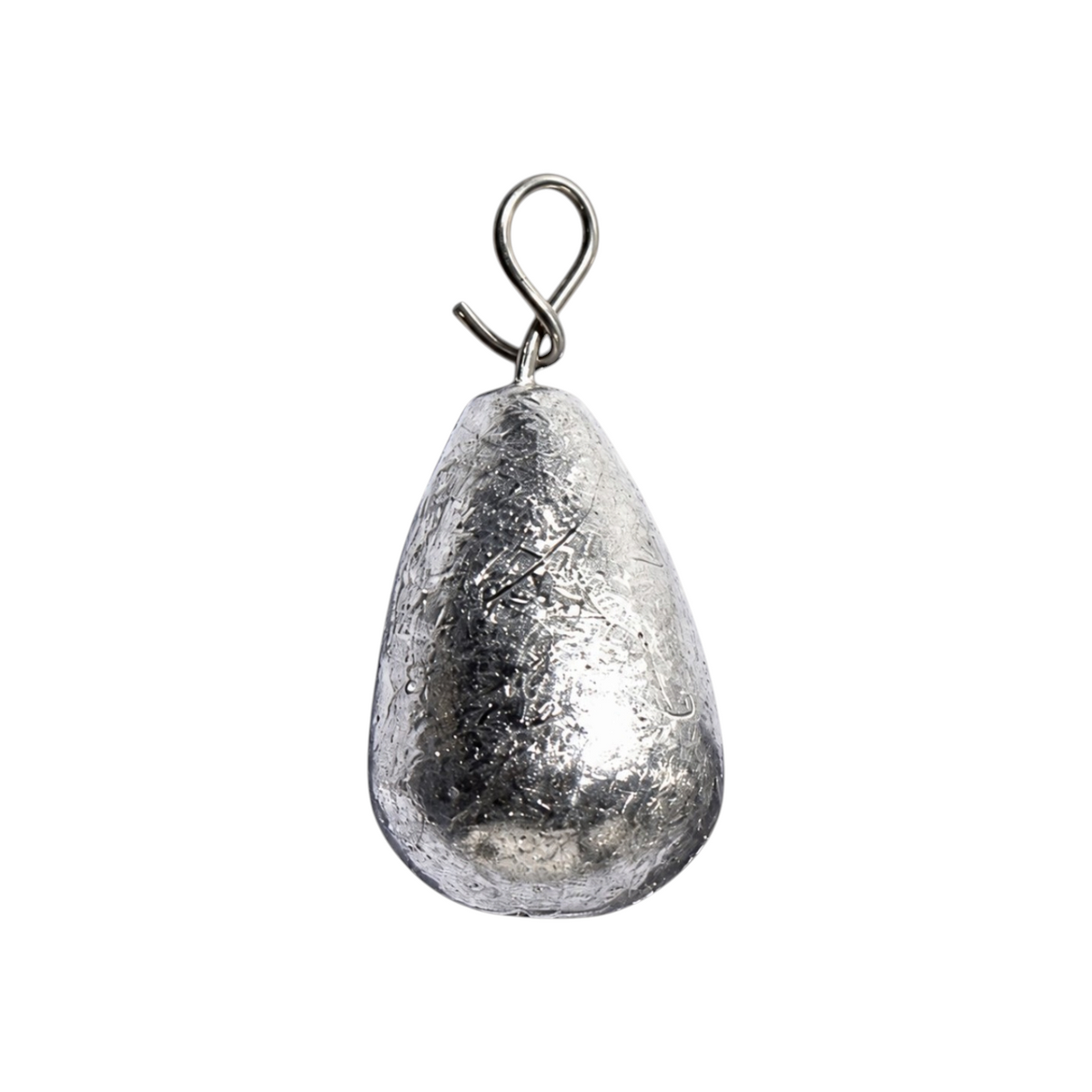 Single FishTrailCo 10g Fastach weight for Jika and free rigs, with a teardrop body and quick-change attachment loop.
