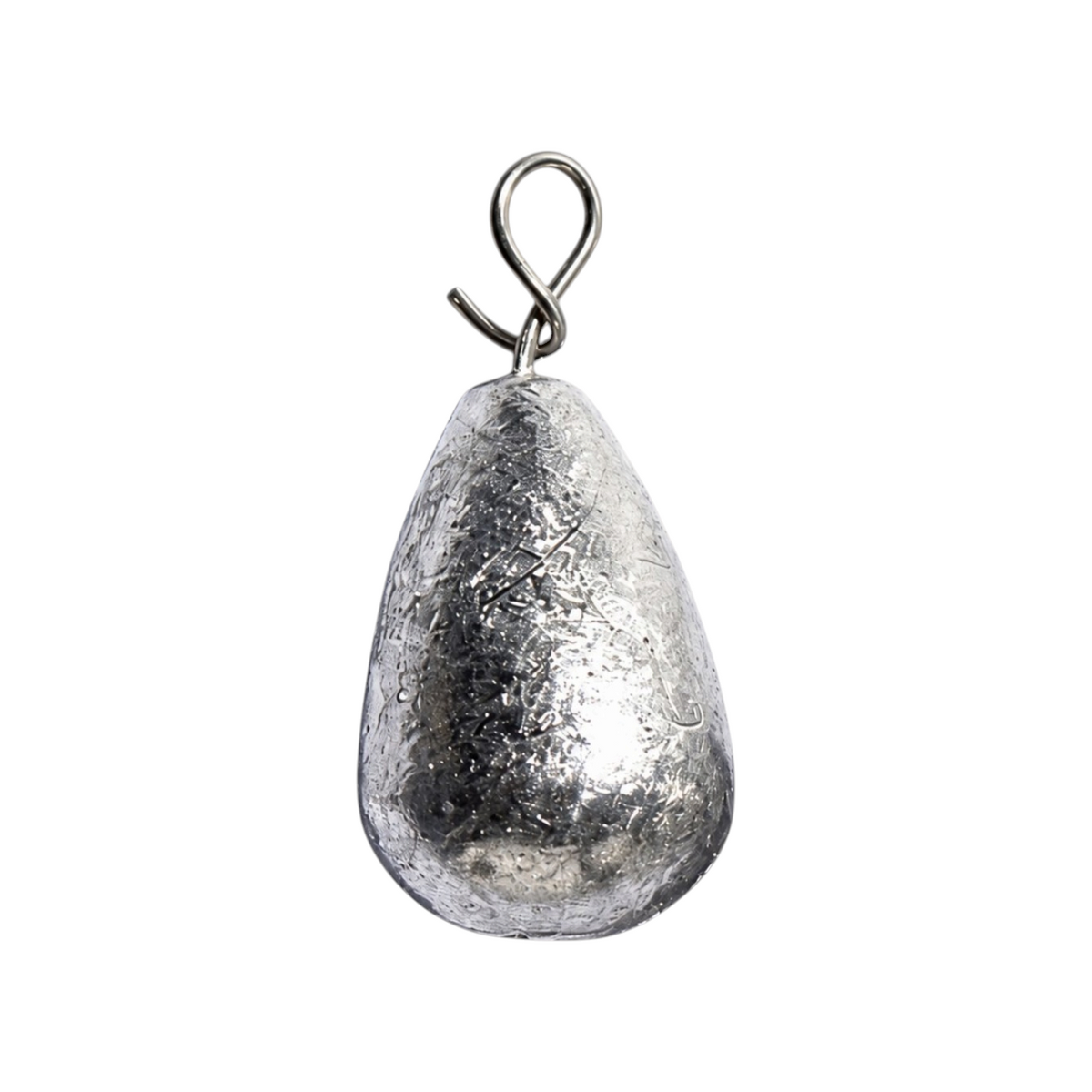 Single FishTrailCo 15g Fastach weight for Jika and free rigs, with a teardrop body and quick-change attachment loop.