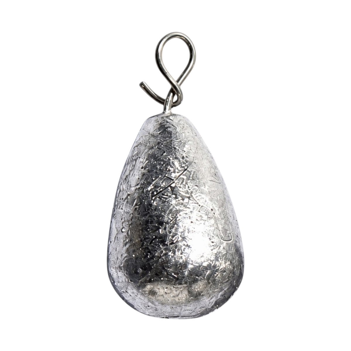 Single FishTrailCo 20g Fastach weight for Jika and free rigs, with a teardrop body and quick-change attachment loop.