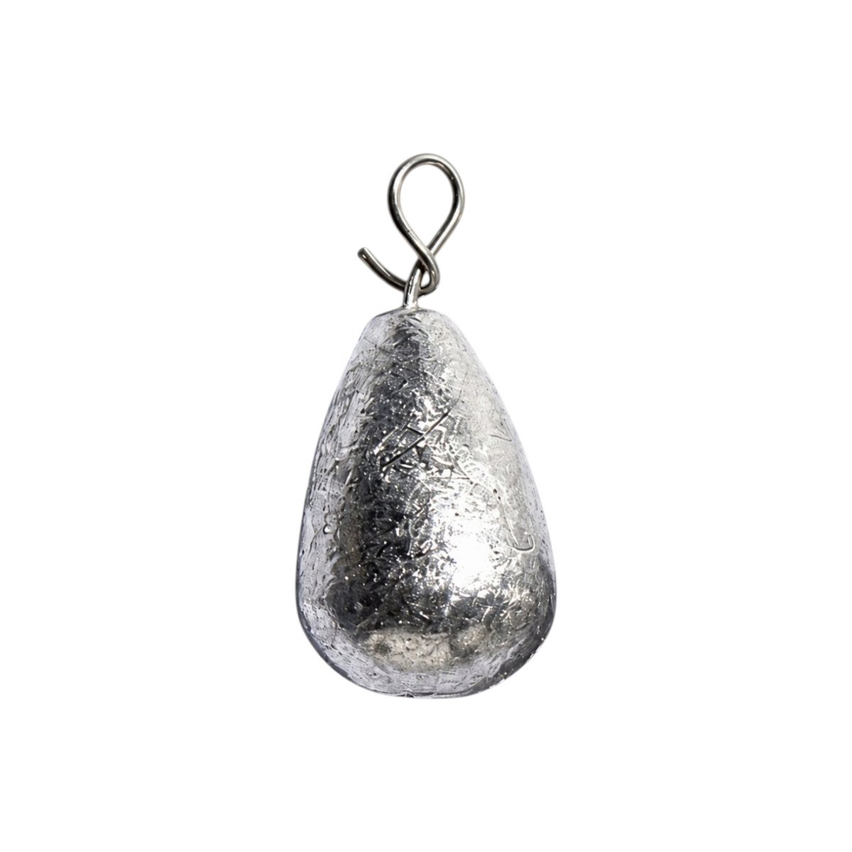 Single FishTrailCo 7g Fastach weight for Jika and free rigs, with a teardrop body and quick-change attachment loop.
