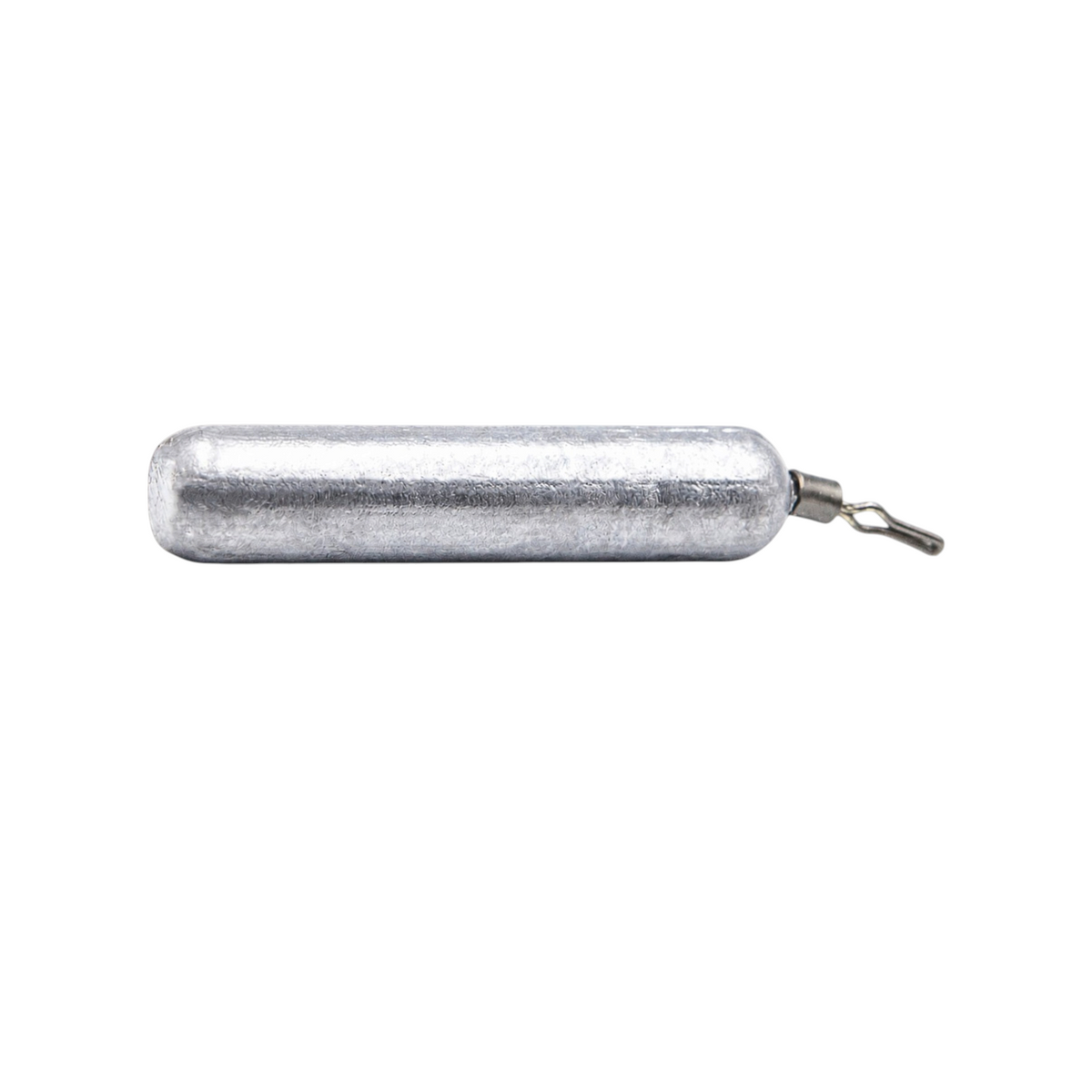 Single FishTrailCo 18g Skinny Drop Shot weight with an unpainted cylindrical lead body and quick-change line clip.