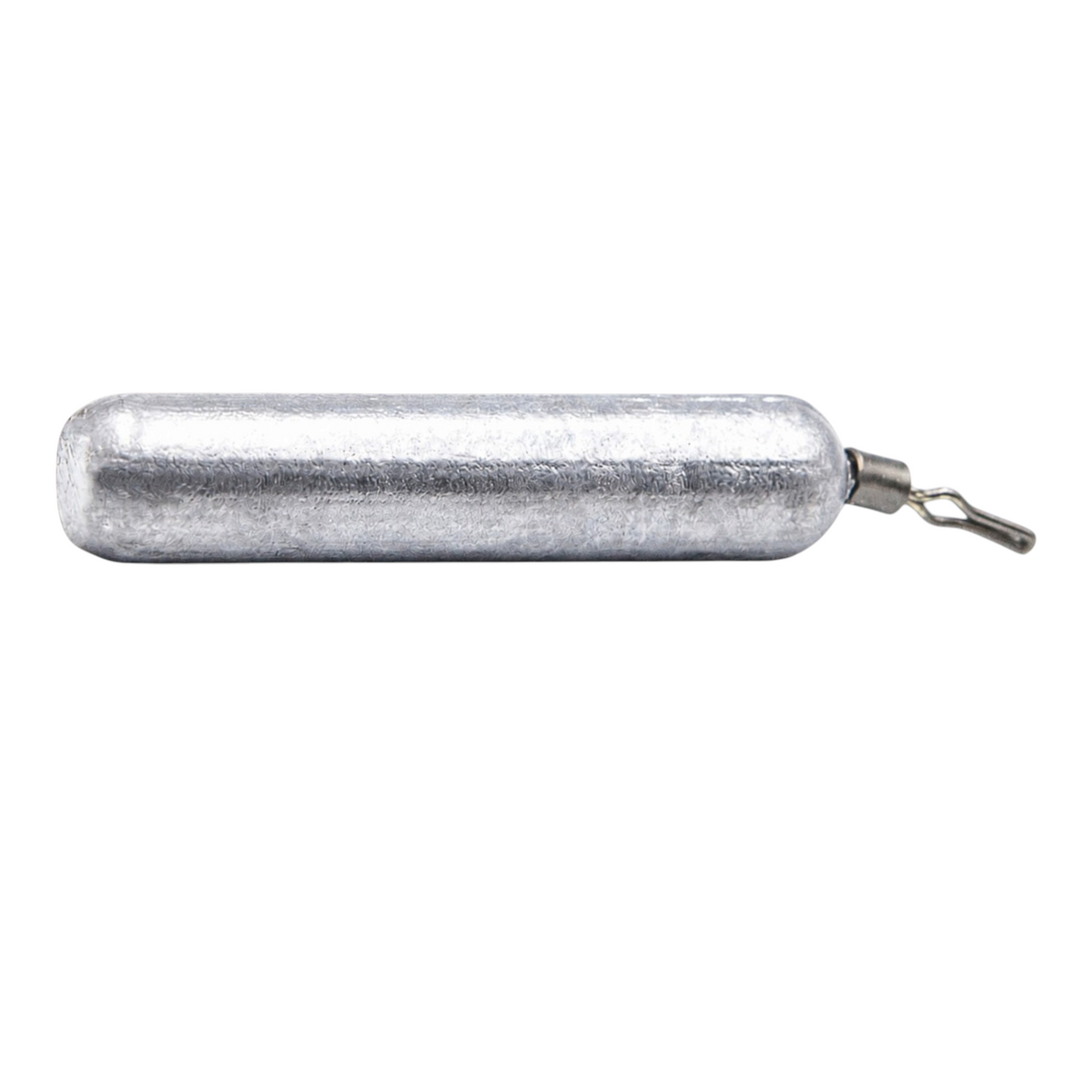 Single FishTrailCo 28g Skinny Drop Shot weight with an unpainted cylindrical lead body and quick-change line clip.