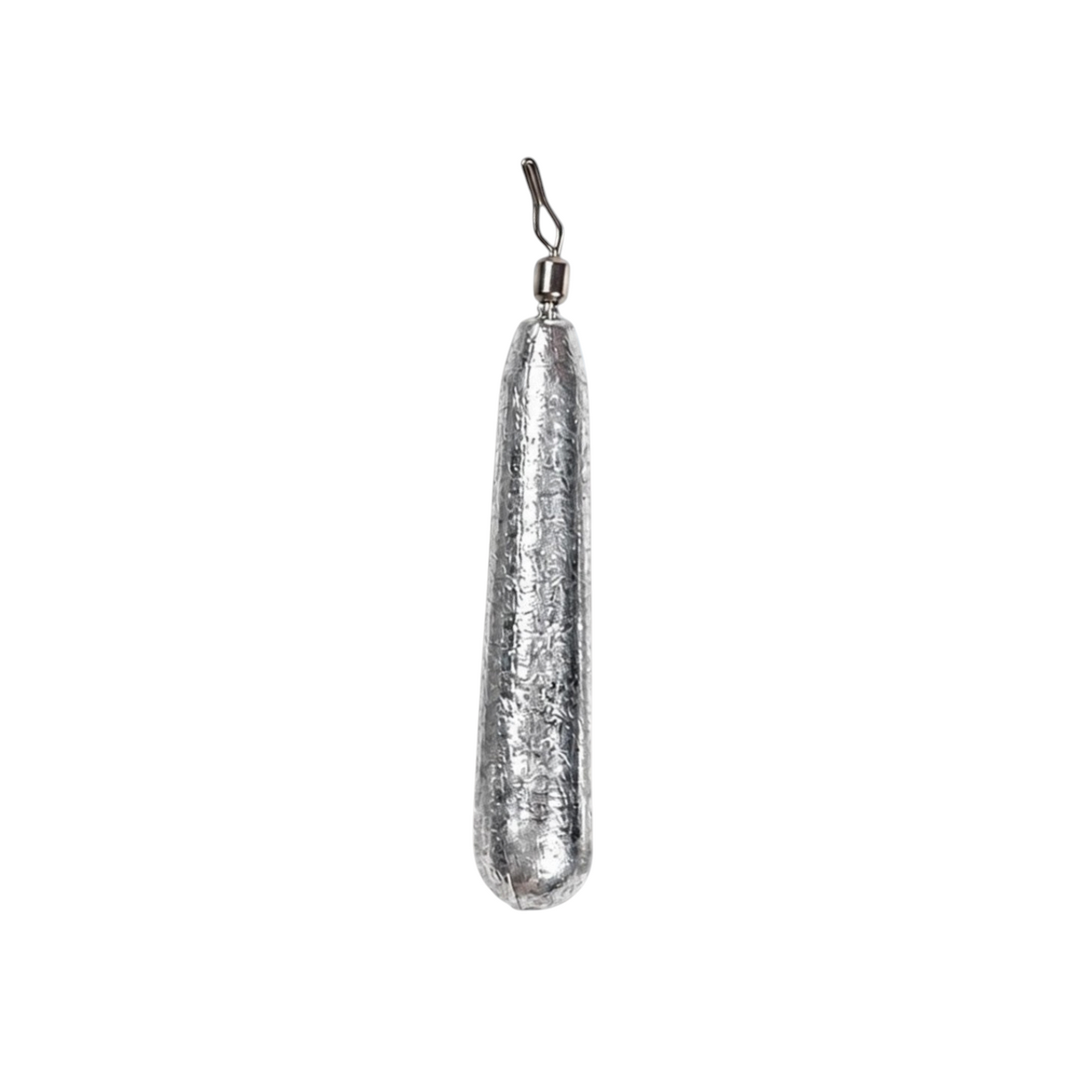 Single FishTrailCo 15g Slim Teardrop Drop Shot weight with an unpainted lead body and quick-change line clip.