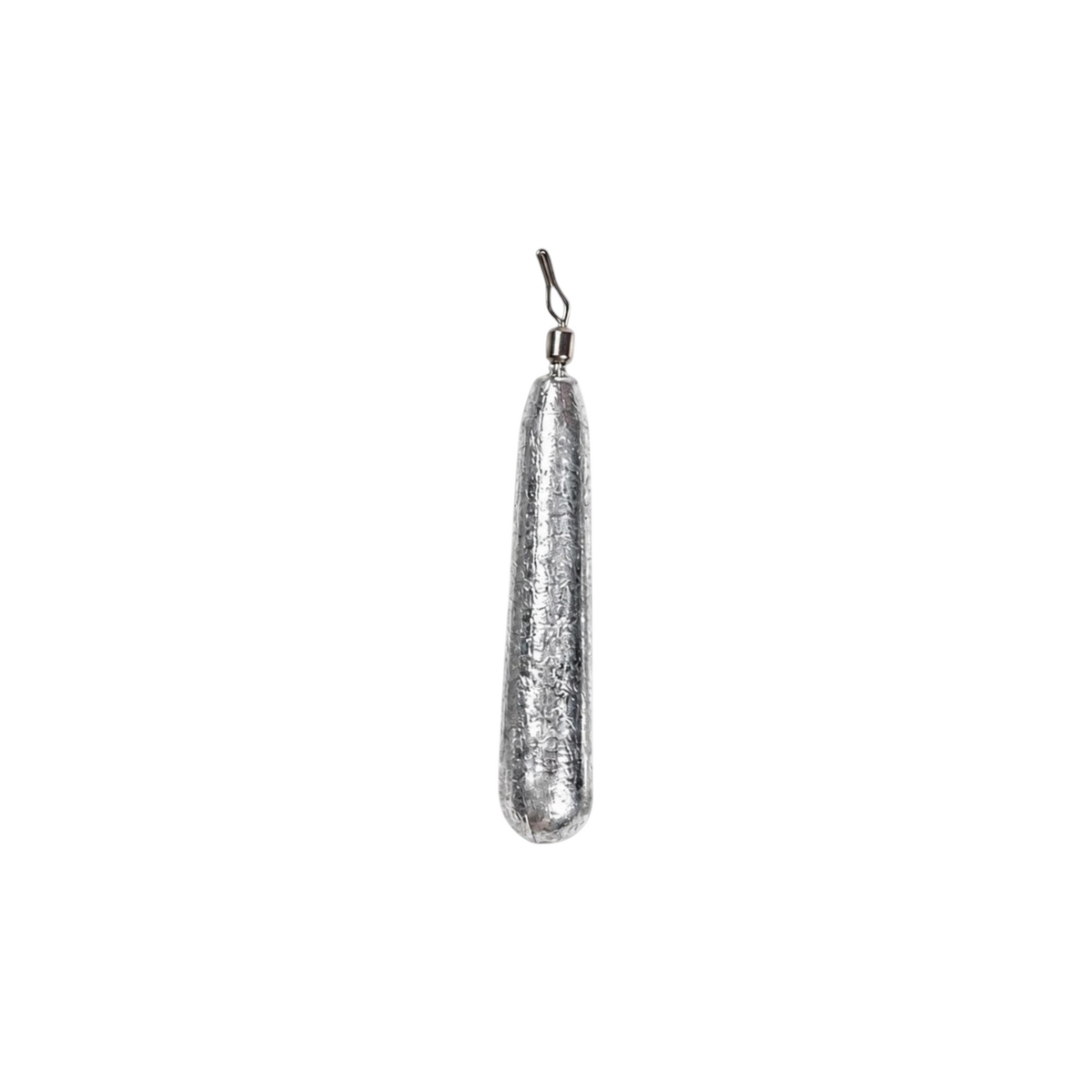 Single FishTrailCo 5g Slim Teardrop Drop Shot weight with an unpainted lead body and quick-change line clip.