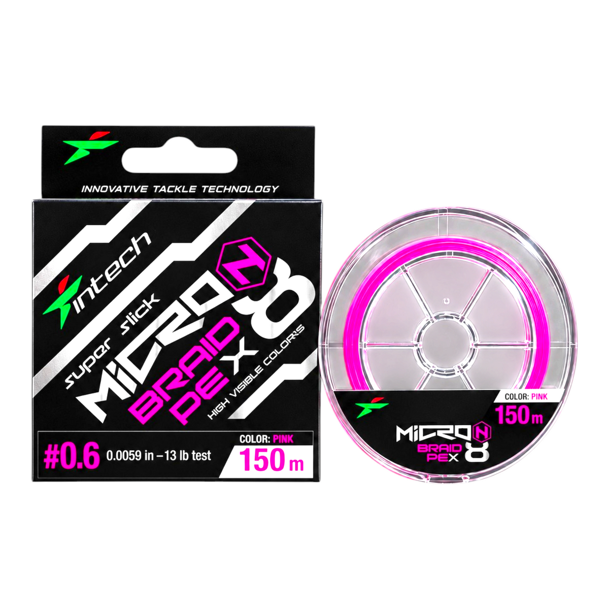 intech-micron-pe-x8-pink-braided-line-164yd-pe-0-6-13lb-blue-background