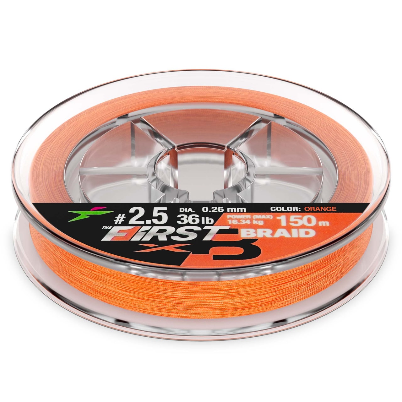 Intech First Braid X8 Orange Braided Line – 164 yd