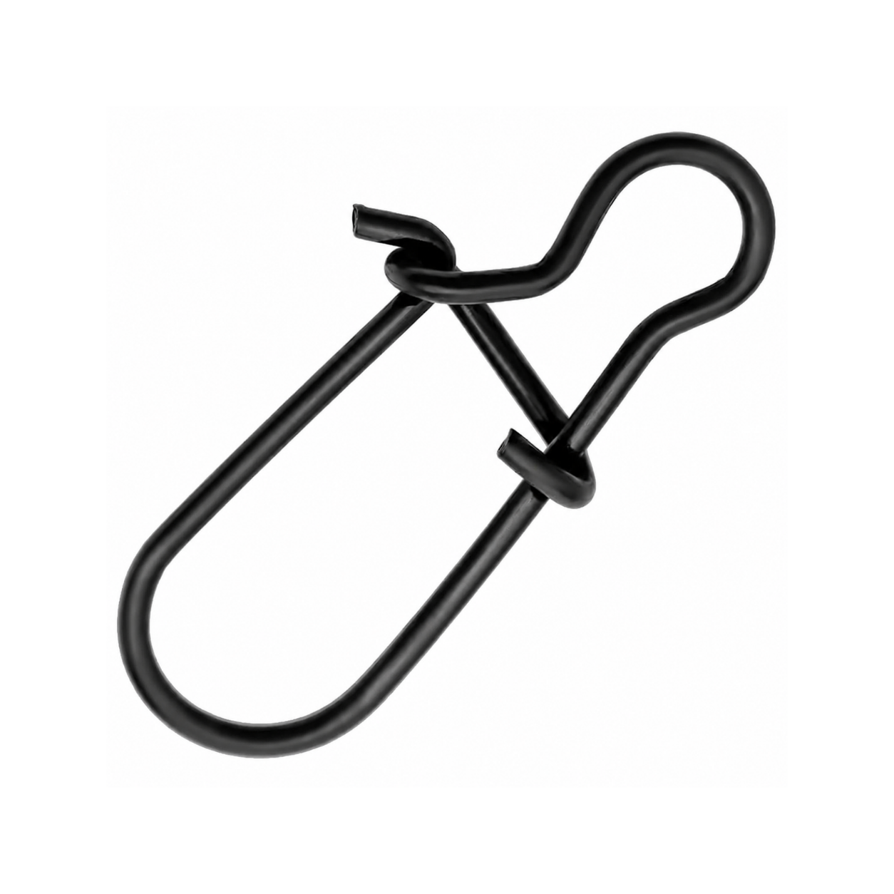 Intech Quick Lock Snap Matt Black Fishing Snaps on white background